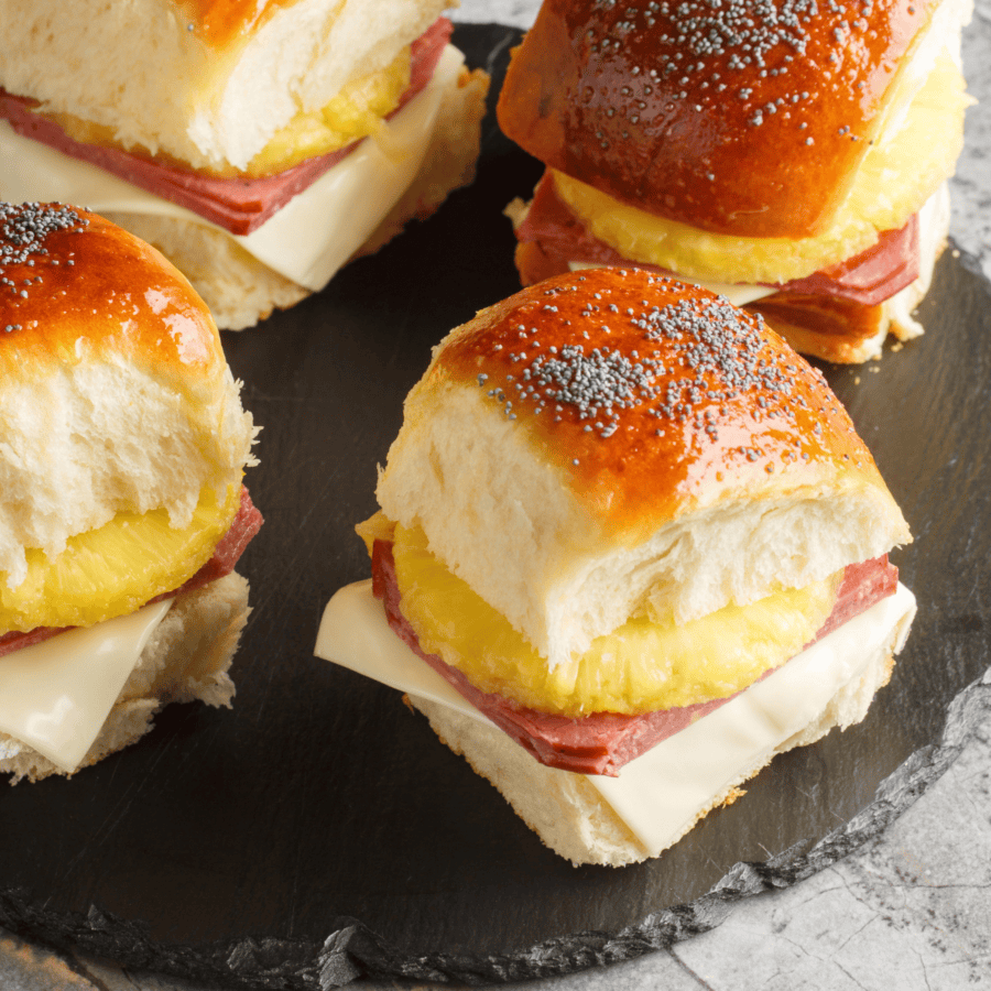 Close up image of Breakfast Sliders