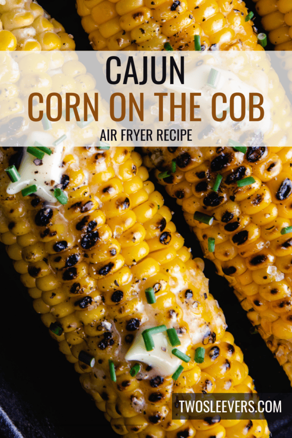 Cajun Corn on the Cob Pin with text overlay