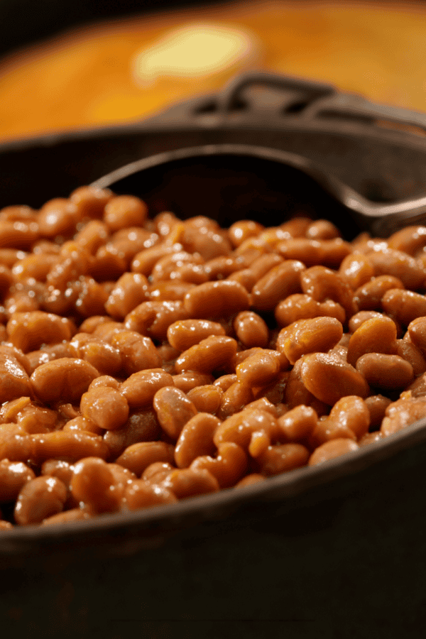 Close up image of Crockpot Baked Beans