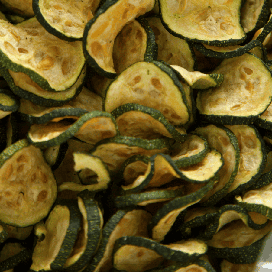 A large portion of Cucumber Chips stacked in a pile