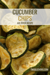 Cucumber Chips Pin with text overlay