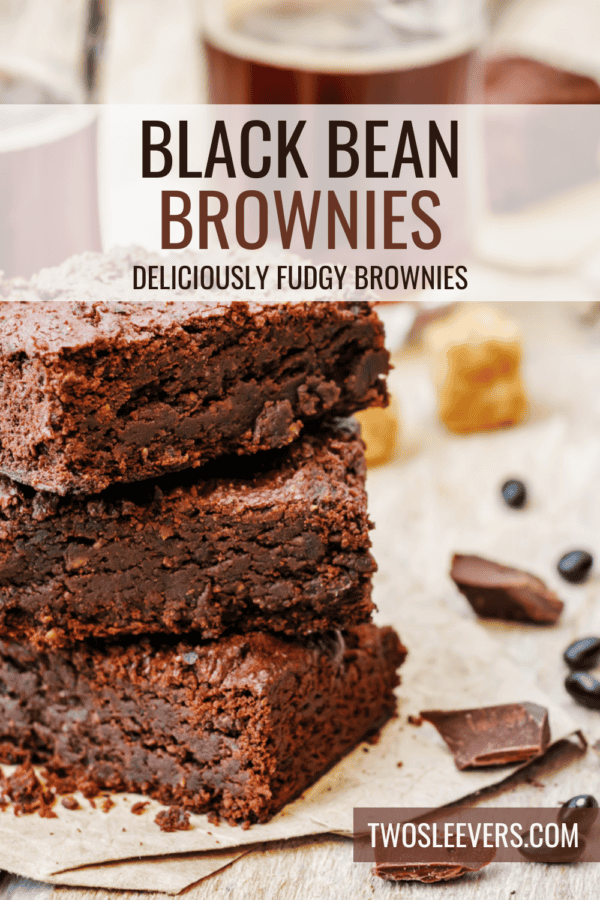 Black Bean Brownies Pin with text overlay