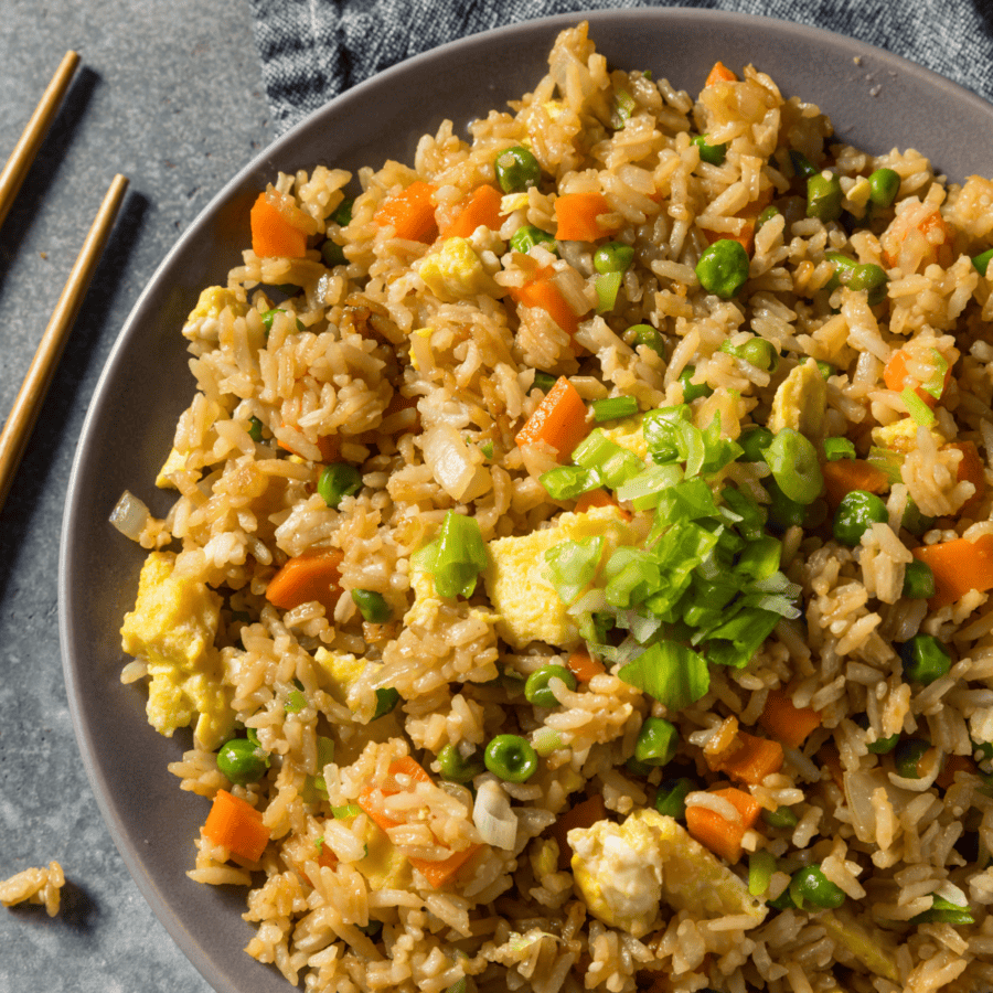 Overhead image of Fried Rice in a bowl