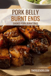 Pork Belly Burnt Ends Pin with text overlay