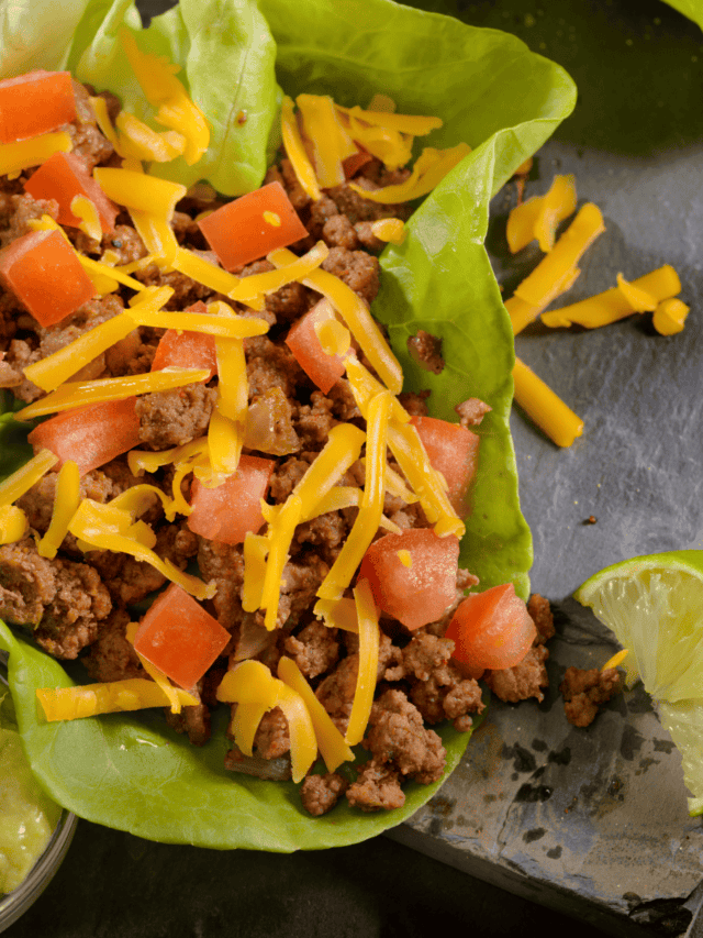 GROUND BEEF LETTUCE WRAPS | LOW CARB TACOS - TwoSleevers