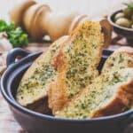 A bowl of air fryer garlic bread - 15