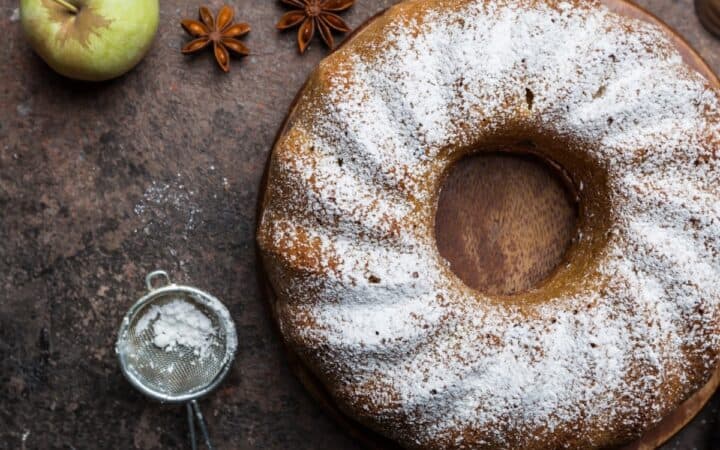 Overhead image of Apple Bundt Cake