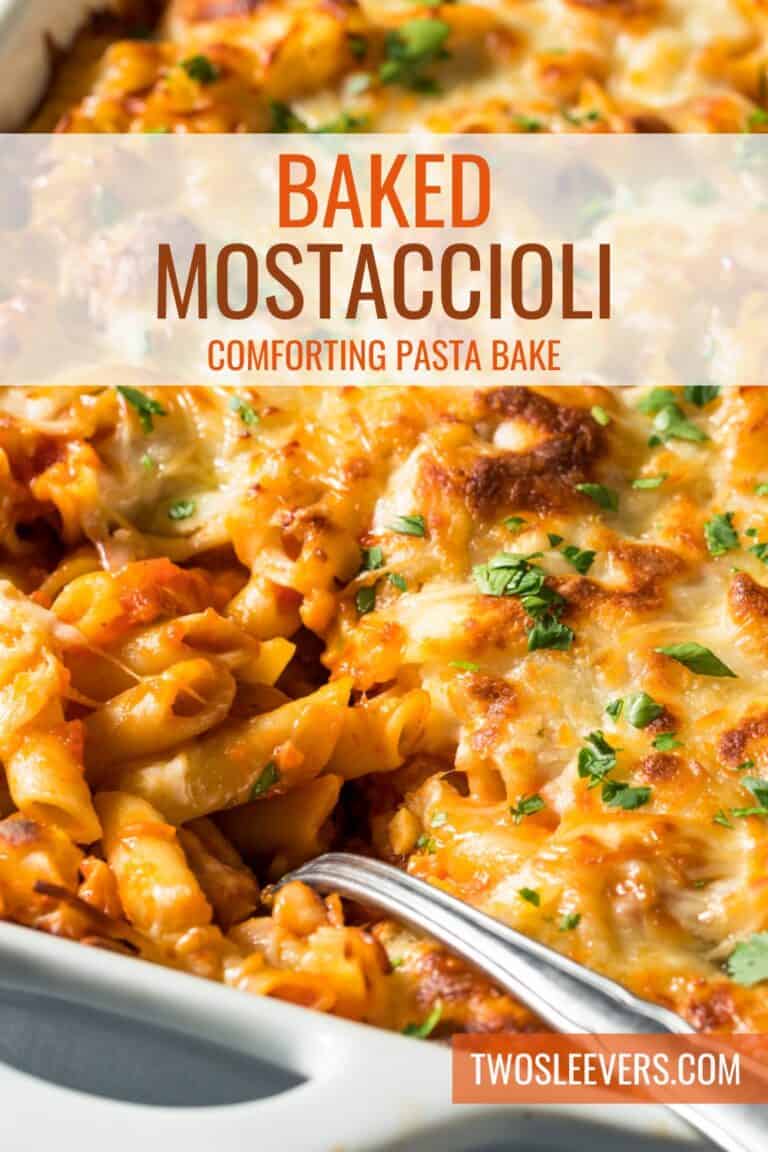 Baked Mostaccioli Recipe | Easy Baked Pasta - TwoSleevers