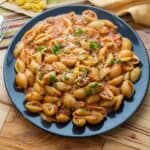 Creamy Beef and Shells on a plate - 8