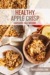 Healthy Apple Crisp Pin with text overlay