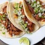 Slow Cooker Barbacoa on three tortillas - 8