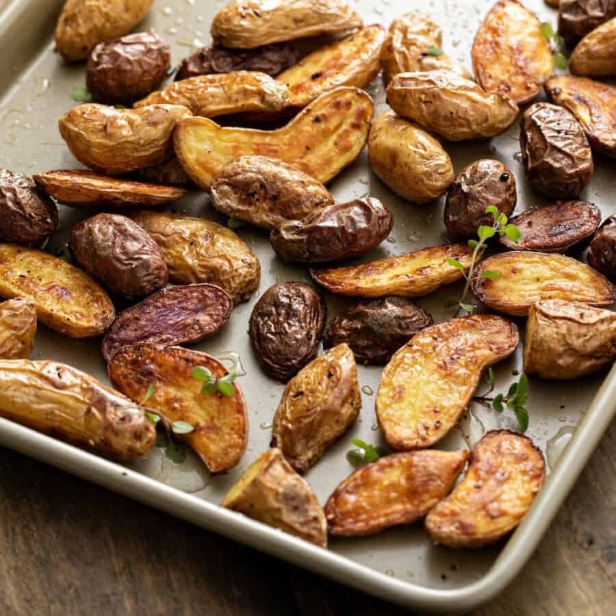 Overhead image of Sheet Pan Potatoes 