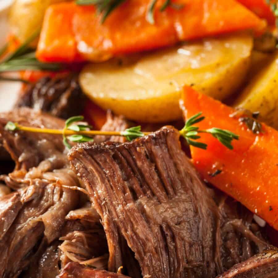 Close up image of a Slow Cooker Chuck Roast