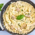 Overhead image of Crock Pot Chicken Alfredo - 8