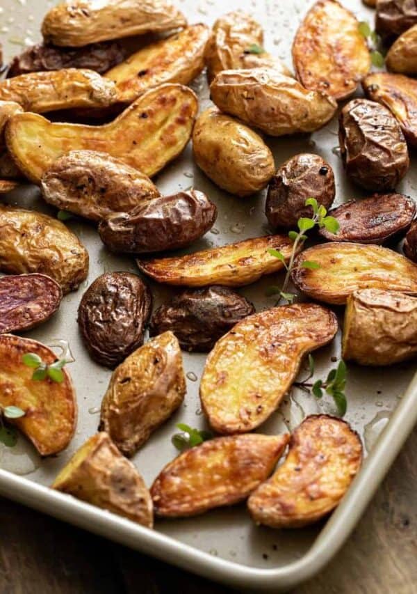 Overhead image of Sheet Pan Potatoes