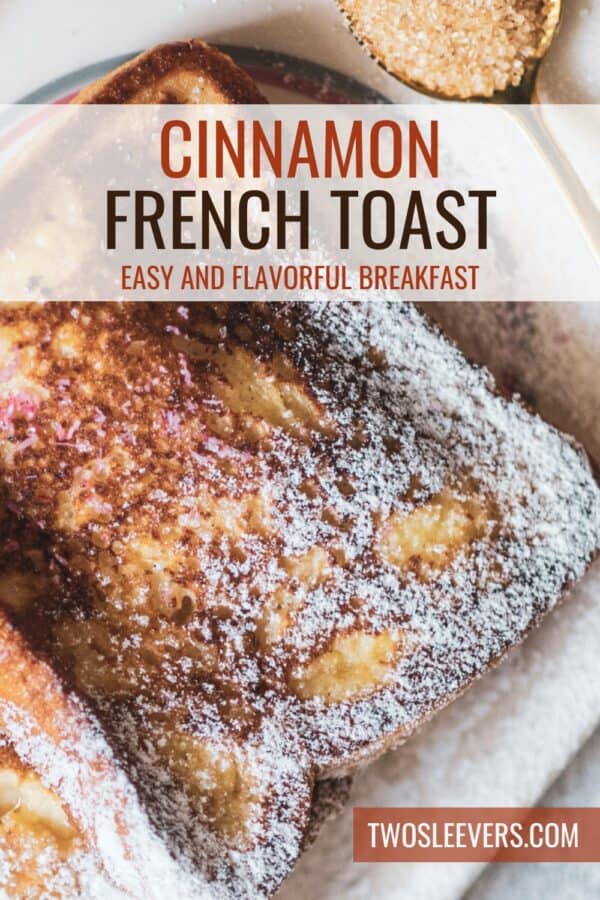 Cinnamon Sugar French Toast Pin with text overlay