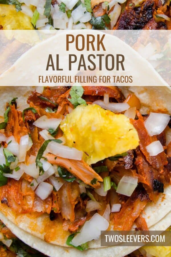 Pork Al Pastor Pin with text overlay