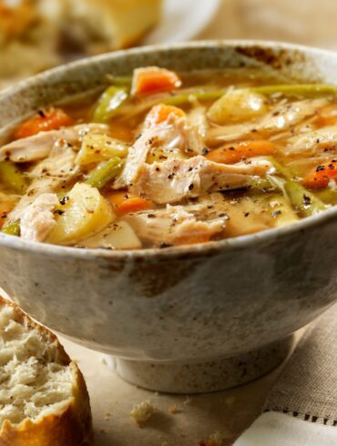 A bowl of turkey stew