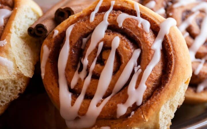 Close up image of Chocolate Cinnamon Rolls