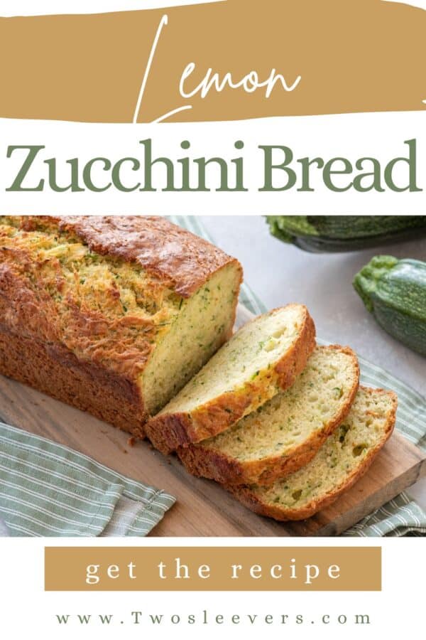 Lemon Zucchini Bread Pin with text overlay