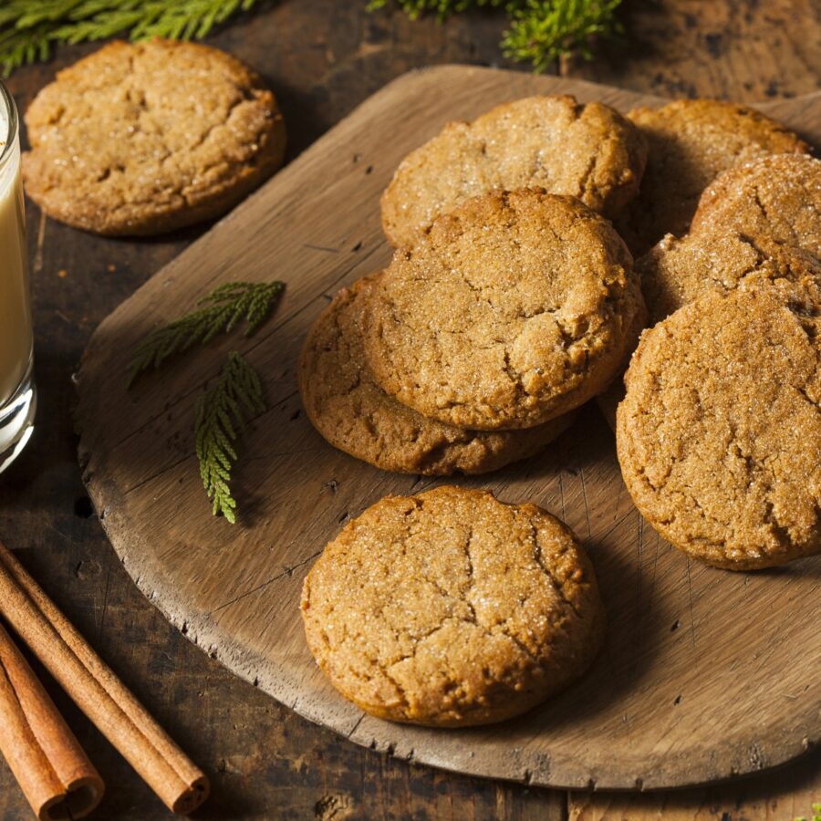 Close up image of Molasses Cookies in a pile