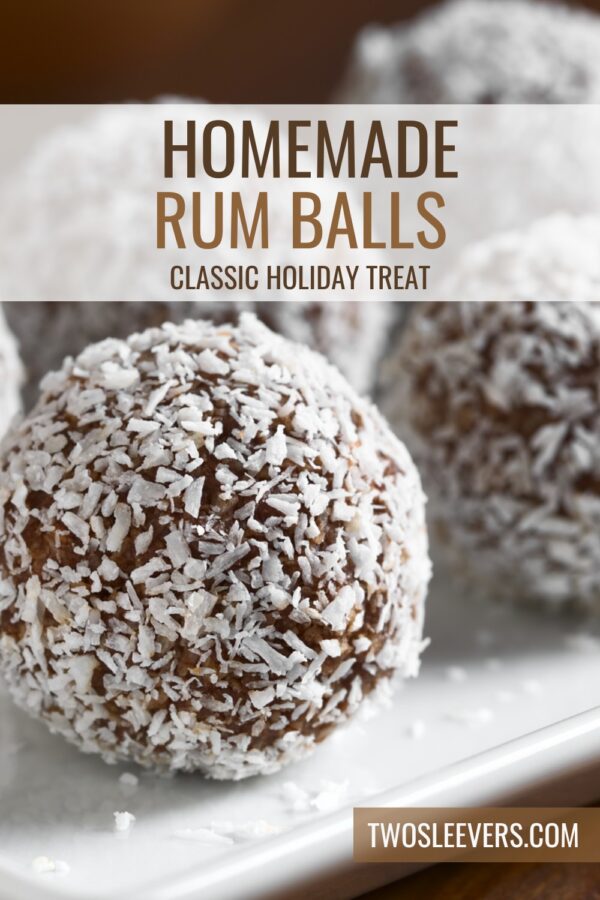 Rum Balls Pin with text overlay