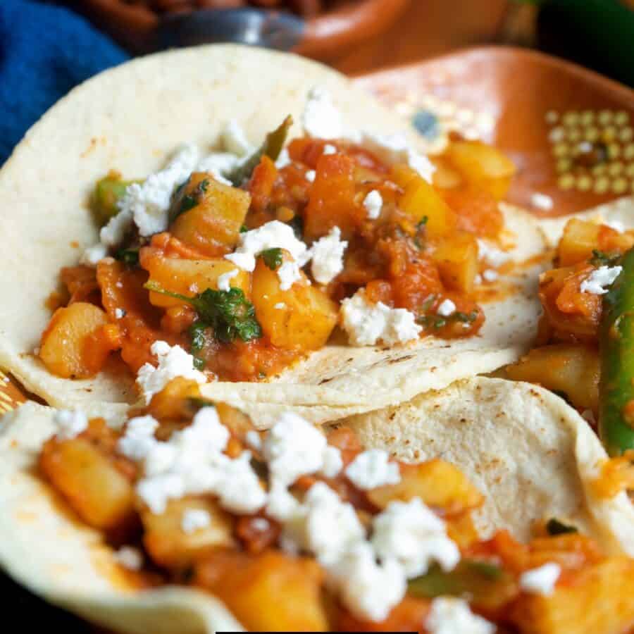 Close up image of Potatp Tacos