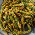 Overhead image of Crispy Green Beans on a plate - 9