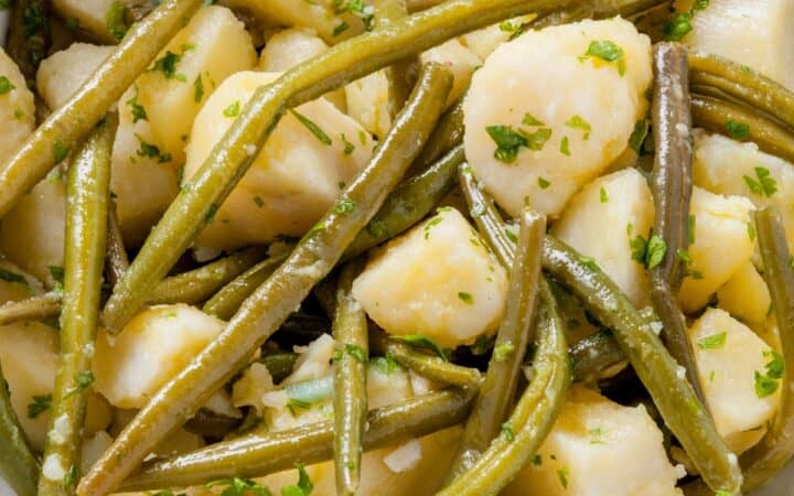 Close up image of Instant Pot Green Beans and Potatoes