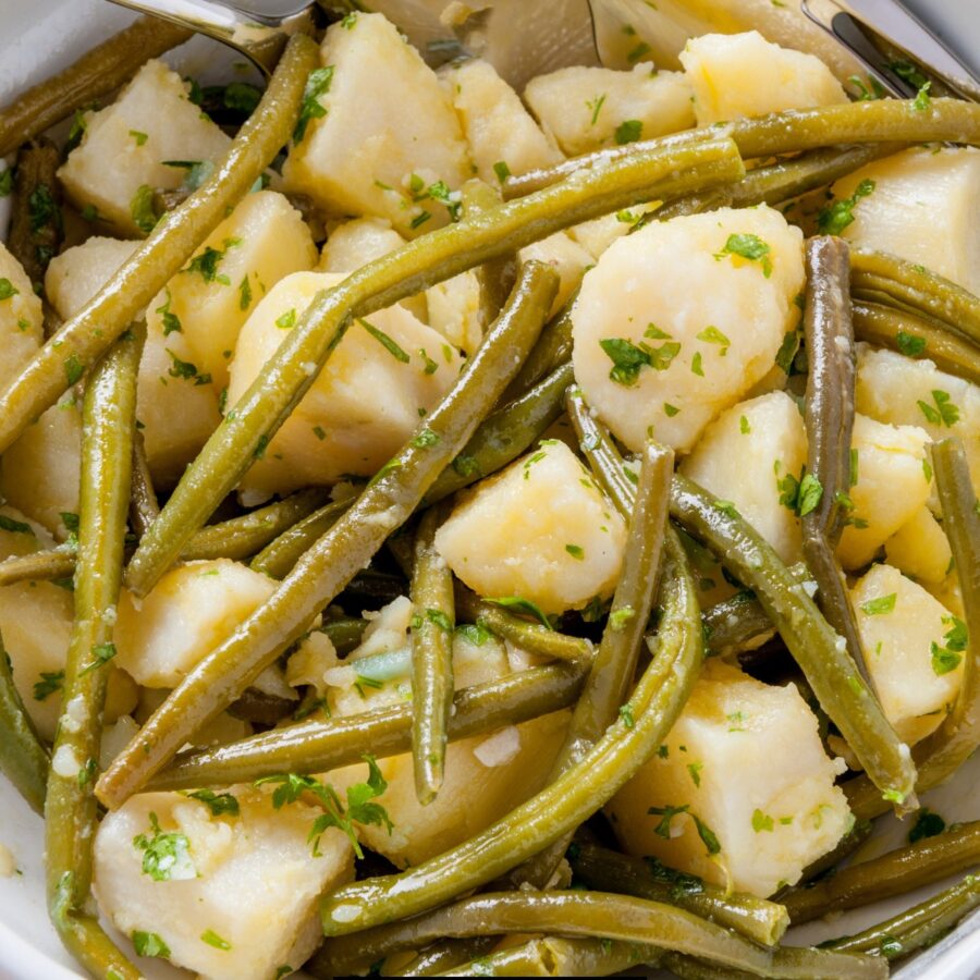 Close up image of Instant Pot Green Beans and Potatoes