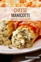 Manicotti Recipe | Simple Cheese Manicotti Bake – TwoSleevers