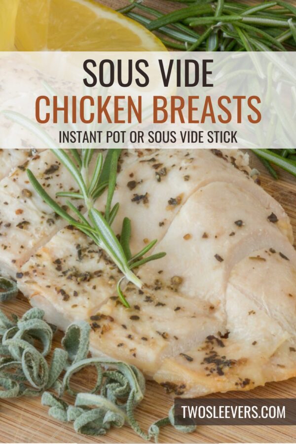 Sous Vide Chicken Breast Pin with text overlay