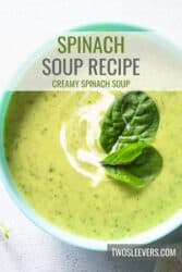 Spinach Soup Recipe | Creamy Spinach Soup – TwoSleevers