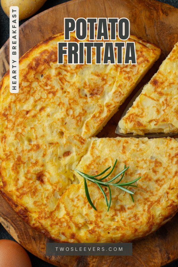 Potato Frittata Pin with text overlay