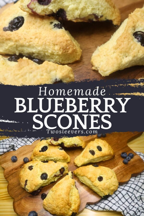 Blueberry Scones Pin with text overlay