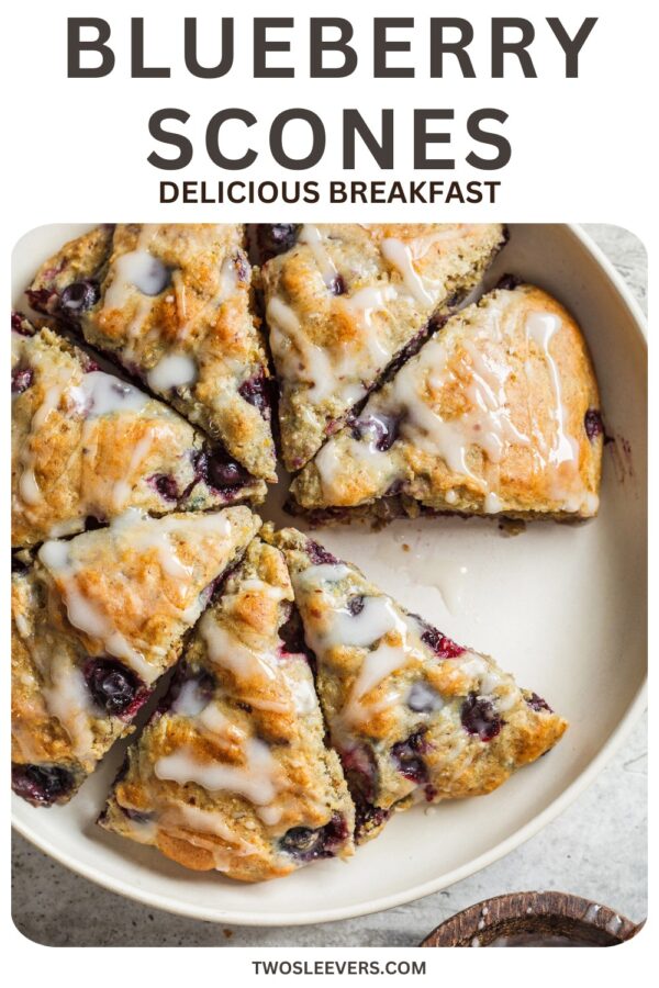 Blueberry Scones Pin with text overlay