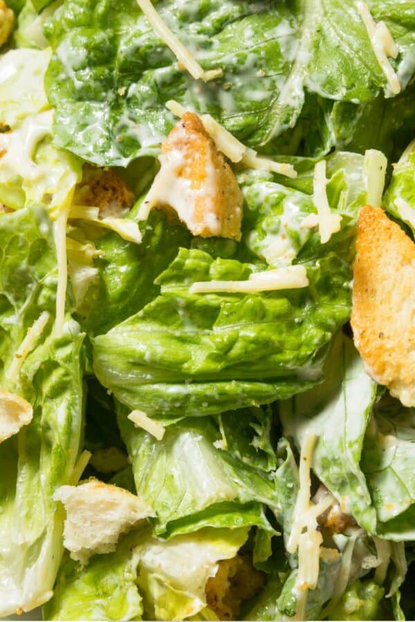 Close up imgage of a Caesar Salad