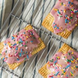 Overhead image of Homemade Poptarts on a wire rack