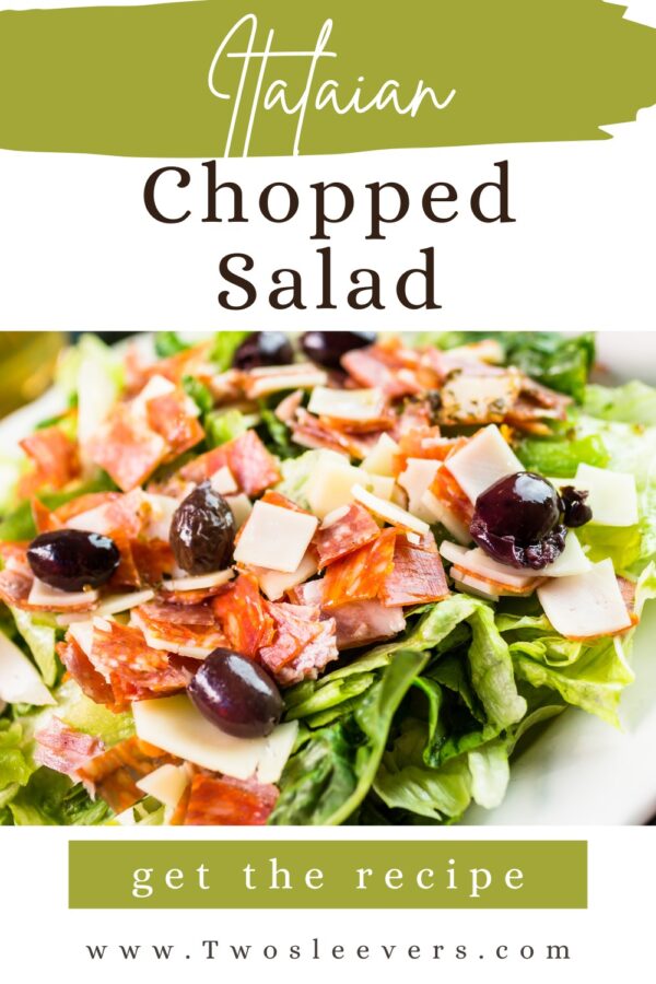 Italian Chopped Salad Pin with text overlay