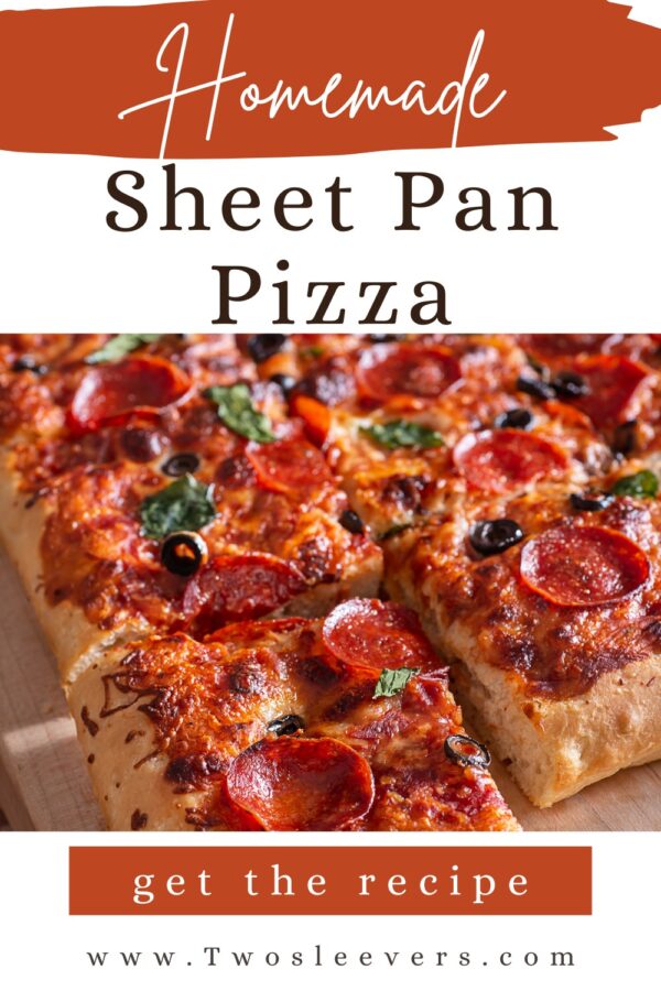 Sheet Pan Pizza Pin with text overlay