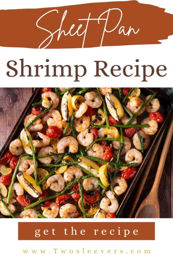 Sheet Pan Shrimp Pin with text overlay