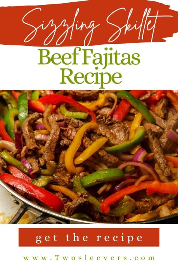Beef Fajitas Pin with text overlay