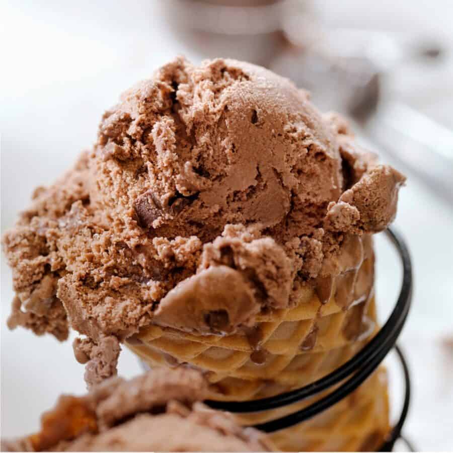 Brownie Ice Cream Recipe | Ice Cream With Brownie Chunks