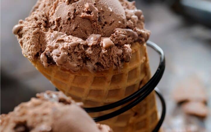 Two Brownie Ice Cream Cones
