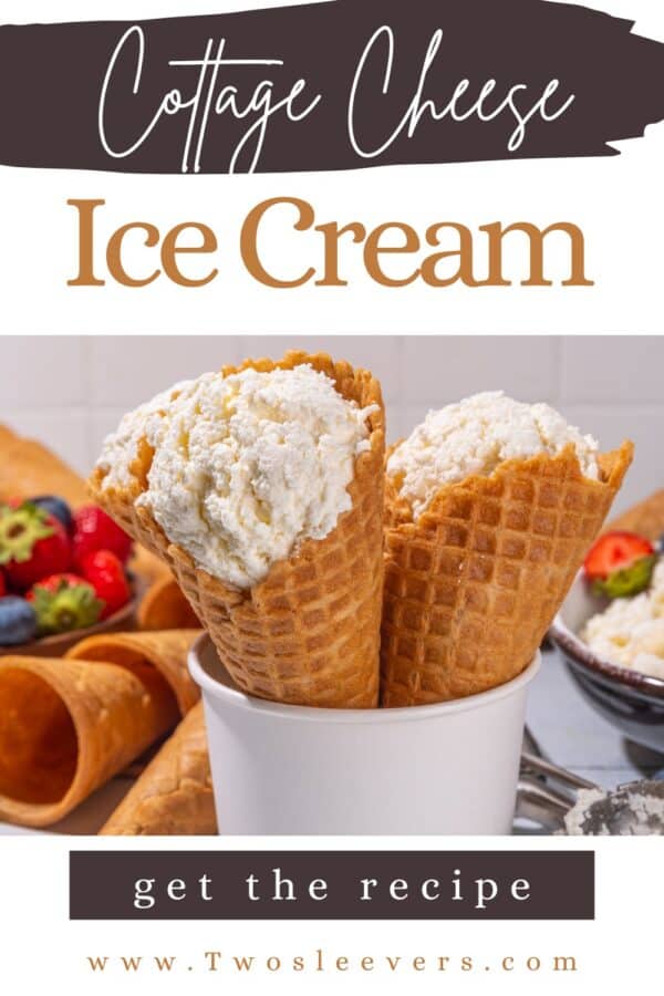 Cottage Cheese Ice Cream Pin with text overlay