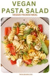 Vegan Pasta Salad Recipe | Fast And Straightforward Summer season Aspect Dish – TwoSleevers
