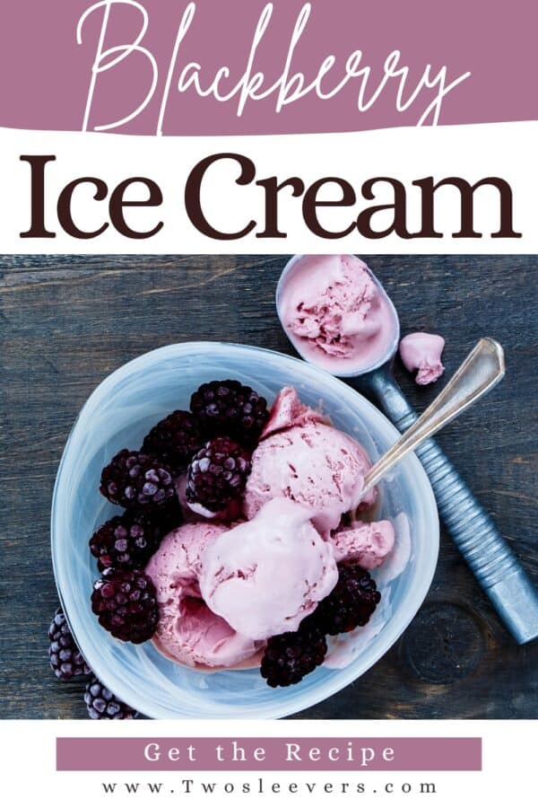 Blackberry Ice Cream Pin with text overlay