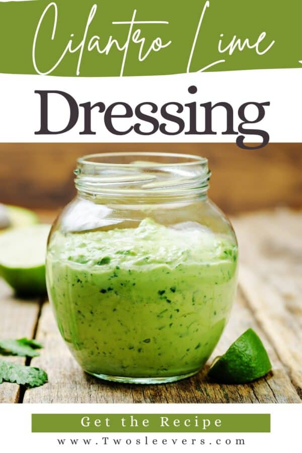 Cilantro Lime Dressing Pin with text overlay