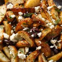 Close up image of Greek Potatoes