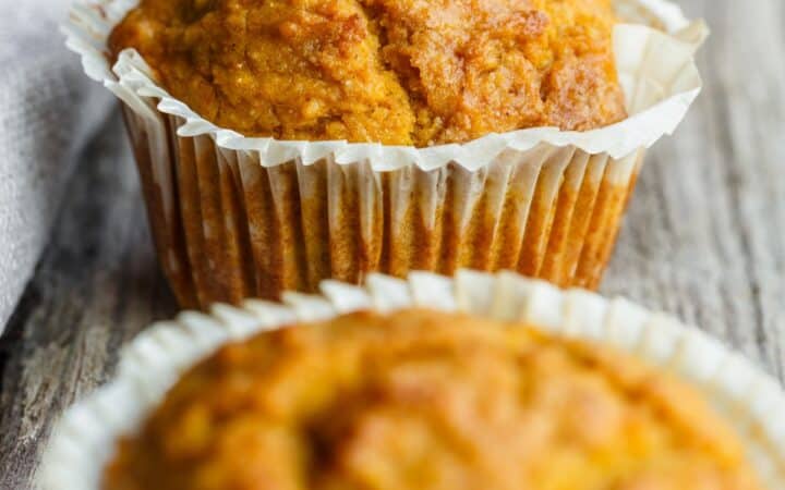 Close up image of Healthy Pumpkin Muffins